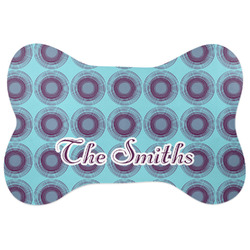 Concentric Circles Bone Shaped Dog Food Mat (Personalized)