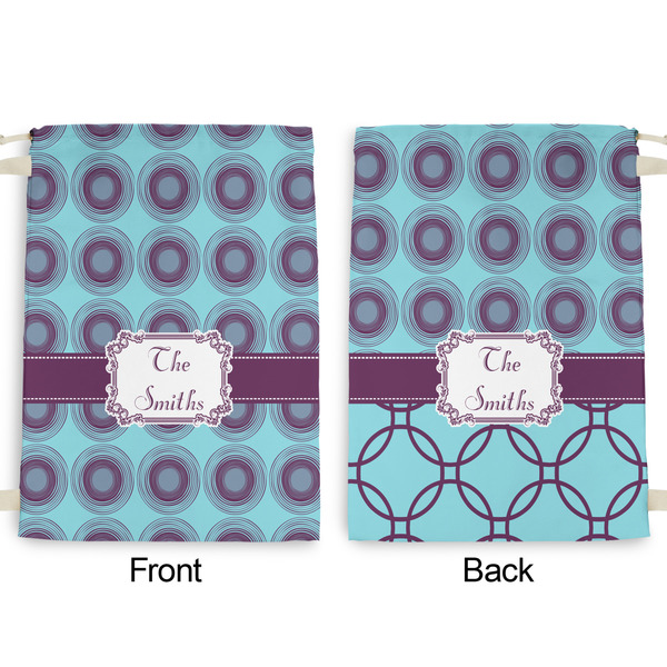 Concentric Circles Large Laundry Bag - Front & Back View