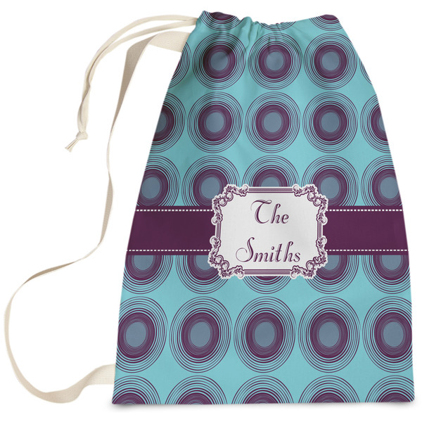 Custom Concentric Circles Laundry Bag (Personalized)