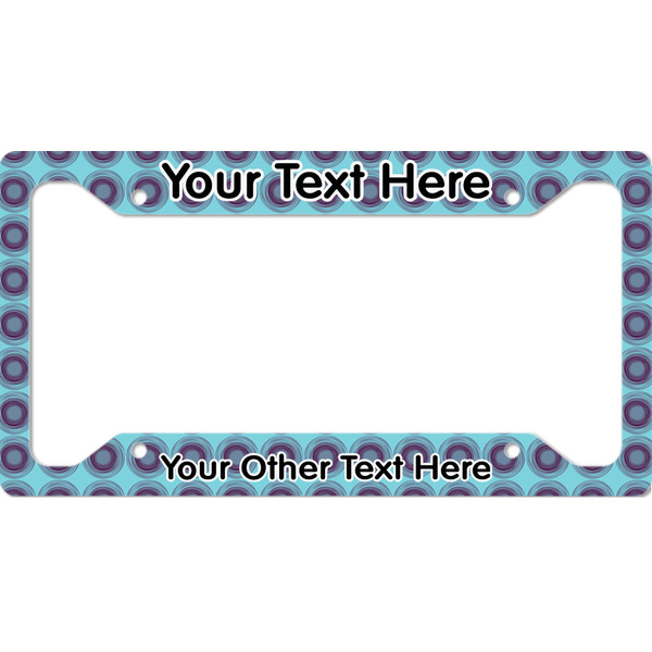 Custom Concentric Circles License Plate Frame - Style A (Personalized)