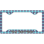 Concentric Circles License Plate Frame - Style C (Personalized)