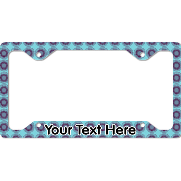 Custom Concentric Circles License Plate Frame - Style C (Personalized)