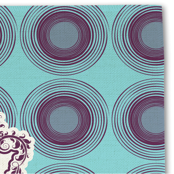 Concentric Circles Linen Placemat - DETAIL