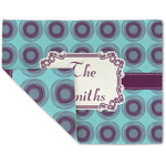 Concentric Circles Double-Sided Linen Placemat - Single w/ Name or Text