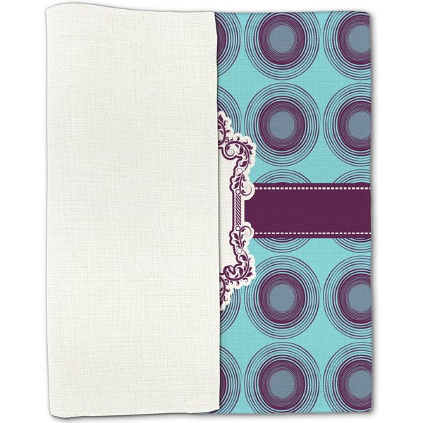Concentric Circles Linen Placemat - Folded Half
