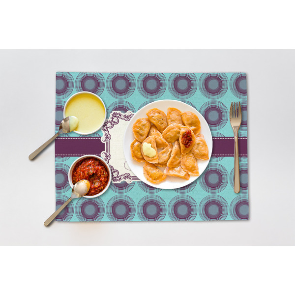 Concentric Circles Linen Placemat - Lifestyle (single)