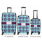Concentric Circles Luggage Bags all sizes - With Handle