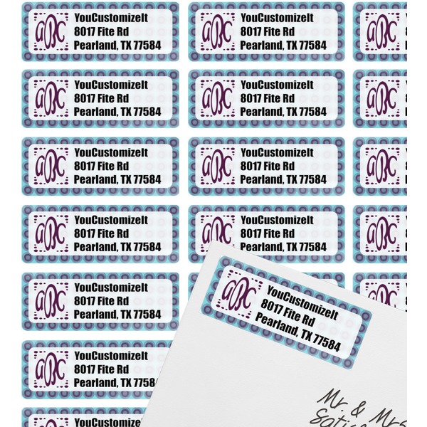 Concentric Circles Mailing Label on Envelope - Multiple Labels