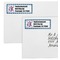 Concentric Circles Mailing Labels - Double Stack Close Up