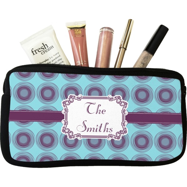 Custom Concentric Circles Makeup / Cosmetic Bag - Small (Personalized)