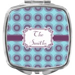 Concentric Circles Compact Makeup Mirror (Personalized)