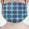 Concentric Circles Mask - Pleated (new) Front View on Girl