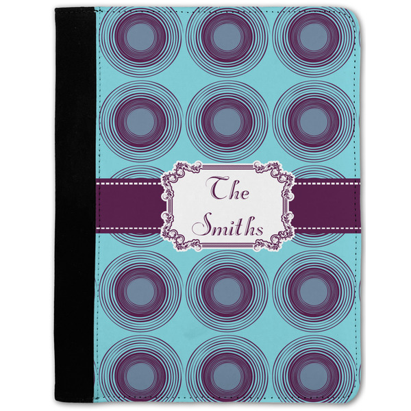Custom Concentric Circles Notebook Padfolio w/ Name or Text
