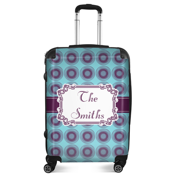 Custom Concentric Circles Suitcase - 24" Medium - Checked (Personalized)