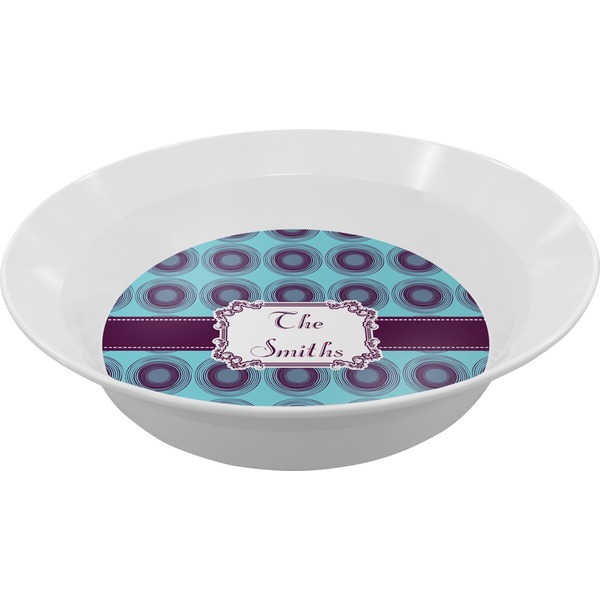 Custom Concentric Circles Melamine Bowl (Personalized)