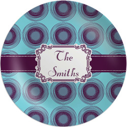 Concentric Circles Melamine Salad Plate - 8" (Personalized)