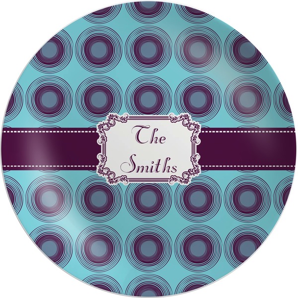 Custom Concentric Circles Melamine Plate (Personalized)