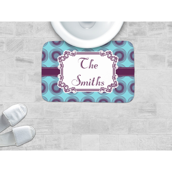 Concentric Circles Memory Foam Bath Mat - LIFESTYLE