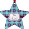 Concentric Circles Metal Star Ornament - Front