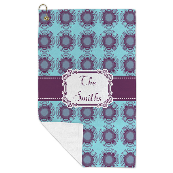 Concentric Circles Microfiber Golf Towels - FOLD