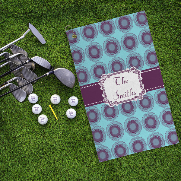 Concentric Circles Microfiber Golf Towels - LIFESTYLE