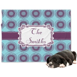 Concentric Circles Dog Blanket - Large (Personalized)