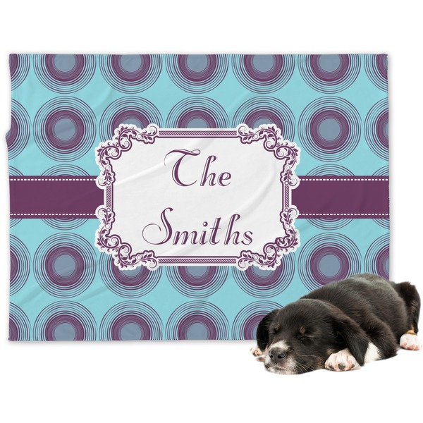 Custom Concentric Circles Dog Blanket (Personalized)