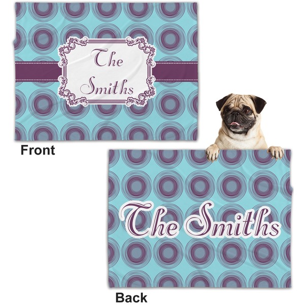 Concentric Circles Microfleece Dog Blanket - Regular - Front & Back