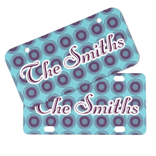 Concentric Circles Mini License Plates - MAIN (4 and 2 Holes)