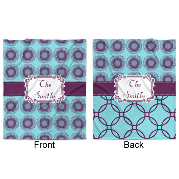 Concentric Circles Minky Blanket - 50"x60" - Double Sided - Front & Back