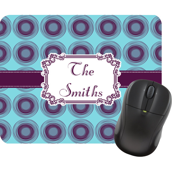 Custom Concentric Circles Rectangular Mouse Pad (Personalized)