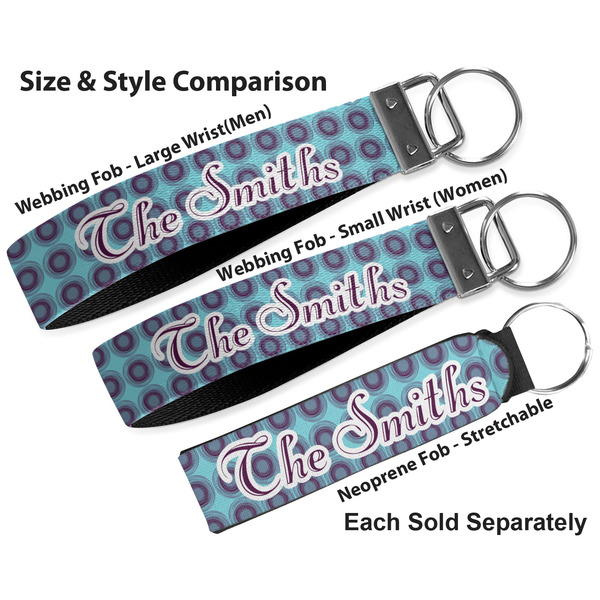 Concentric Circles Multiple Key Ring comparison sizes