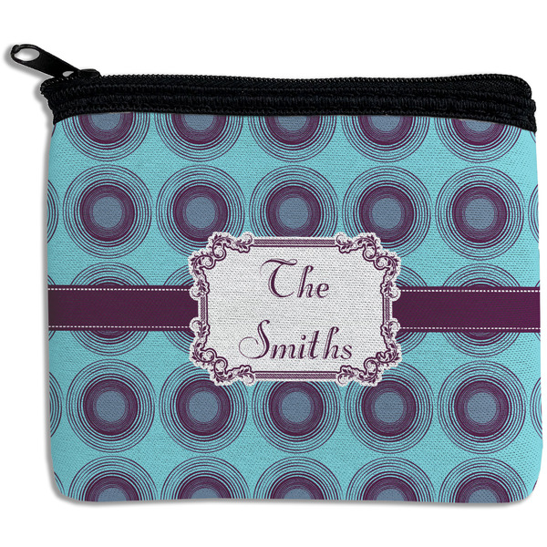 Custom Concentric Circles Rectangular Coin Purse (Personalized)