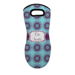 Concentric Circles Neoprene Oven Mitt w/ Name or Text