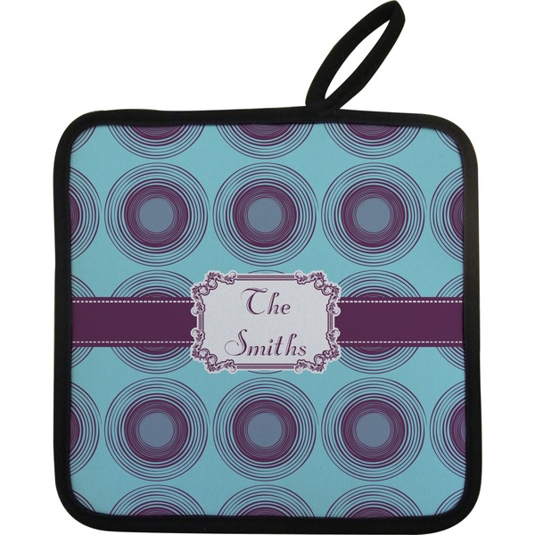 Custom Concentric Circles Pot Holder w/ Name or Text