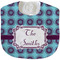 Concentric Circles New Baby Bib - Closed and Folded