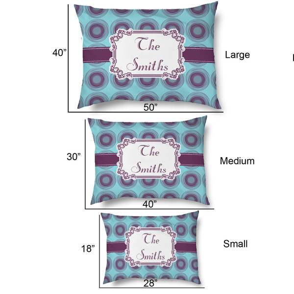 Concentric Circles Outdoor Dog Beds - SIZE CHART