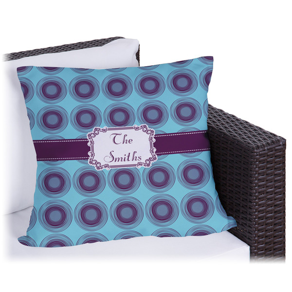 Custom Concentric Circles Outdoor Pillow - 16" (Personalized)