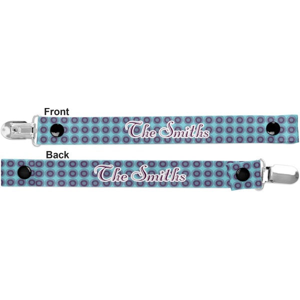 Concentric Circles Pacifier Clip - Front and Back