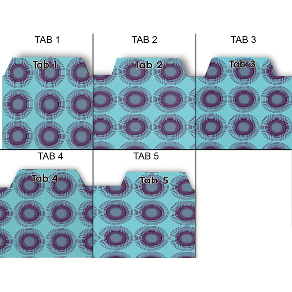 Concentric Circles Page Dividers - Set of 5 - Approval