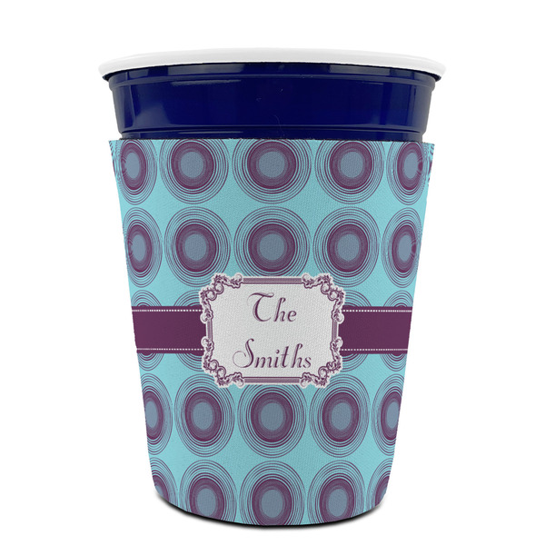 Concentric Circles Party Cup Sleeves - without bottom - FRONT (on cup)