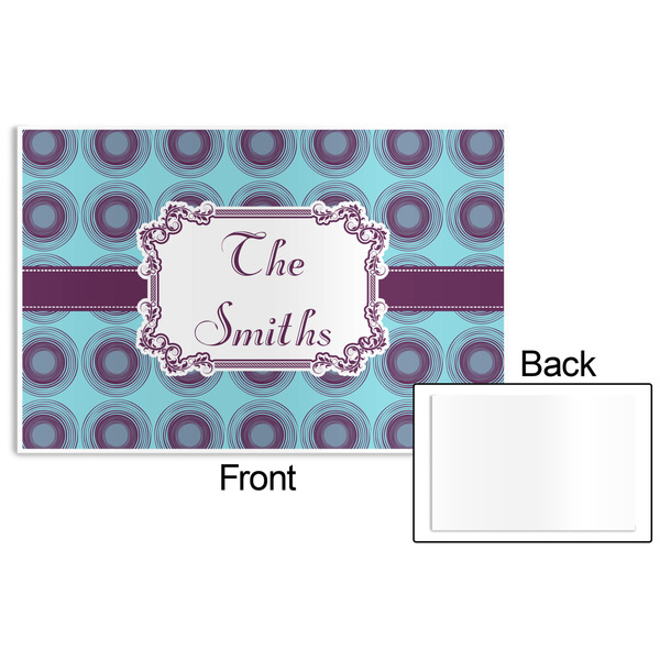 Concentric Circles Disposable Paper Placemat - Front & Back