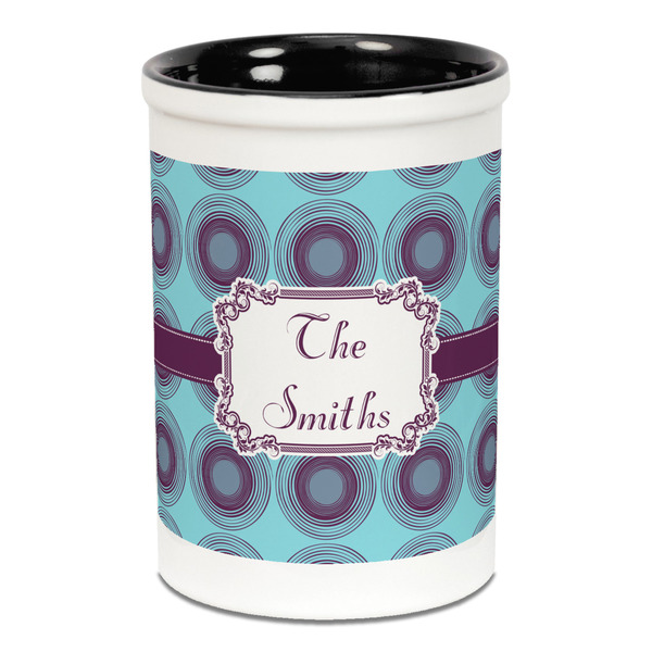 Concentric Circles Pencil Holder - Black