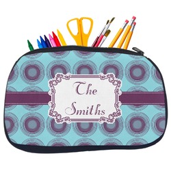 Concentric Circles Neoprene Pencil Case - Medium w/ Name or Text