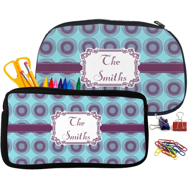 Concentric Circles Pencil / School Supplies Bags Small and Medium