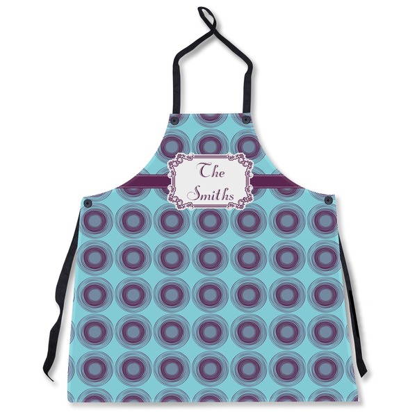 Custom Concentric Circles Apron Without Pockets w/ Name or Text