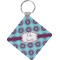 Concentric Circles Personalized Diamond Key Chain