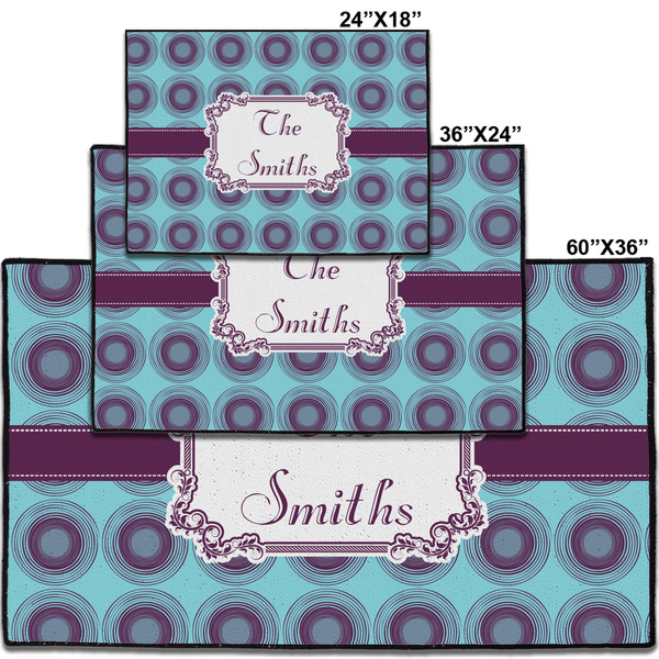 Concentric Circles Personalized Door Mat - Group Parent IMF