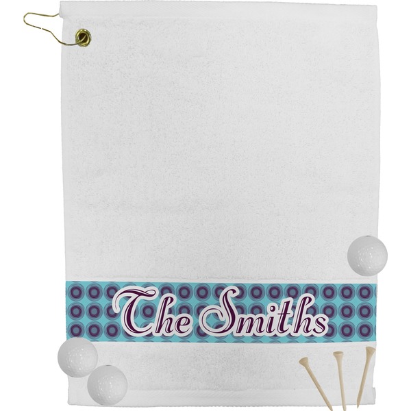 Custom Concentric Circles Golf Bag Towel (Personalized)