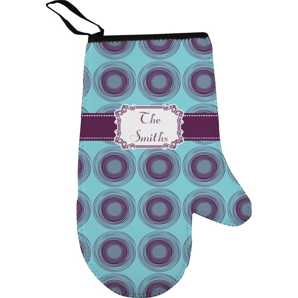 Custom Concentric Circles Oven Mitt (Personalized)
